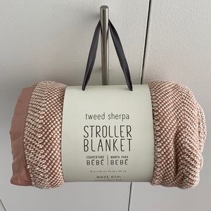 West elm tweed and Sherpa stroller blanket